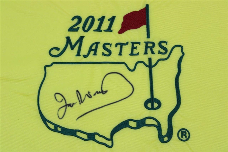 Ian Woosnam Signed 2011 Masters Embroidered Flag JSA ALOA