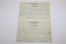 Chick Evans Signed 1935 Handwritten Letter to George on Mitchell, Hutchins & Co Letterhead 8/21 JSA ALOA