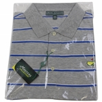 Masters Tournament Masters Collection Gray w/White/Blue Golf Shirt - Size XXL - Unopened