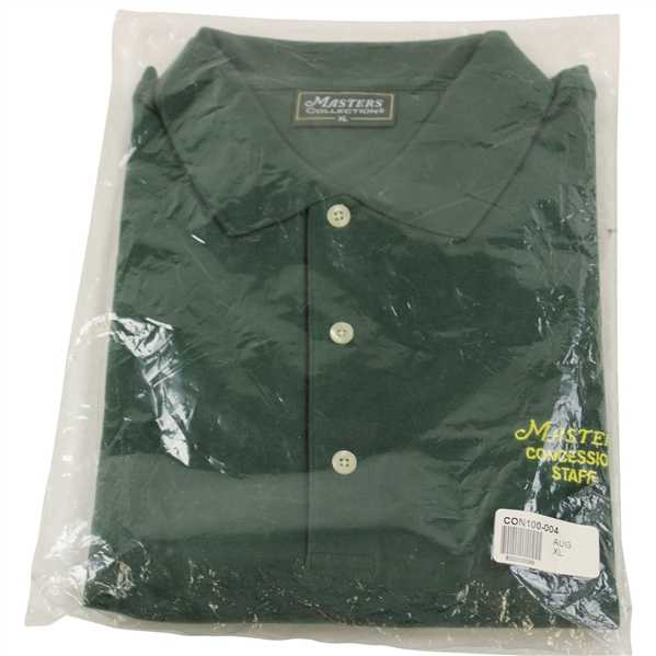 Masters Tournament Masters Collection Concession Staff Green Golf Shirt - Size XL - Unopened