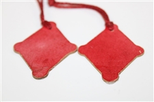 Two (2) 1935 Worplesdon Golf Club Member Badges with Original Strings