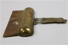 1900’s Golf Themed Brass Crumb Tray-Dust Pan w/Period Golfing Figure Handle