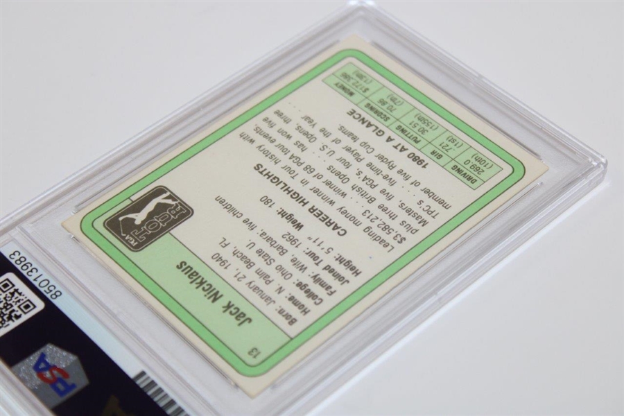 Jack Nicklaus Signed 1981 Donruss PGA Tour Rookie Card PSA Auto Grade GEM-MT 10 #85013983