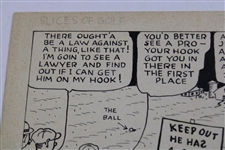 Original Pen & Ink 'Slice of Life' Golf Cartoon By Sullivan. 
