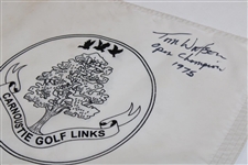 Tom Watson Signed Carnoustie Golf Links Course Flag w/'Open Champion 1975' JSA ALOA