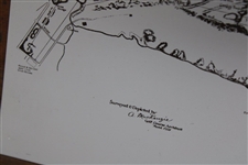 St. Andrews The Old Course July 1969 Golf Safari Course Map Plaque