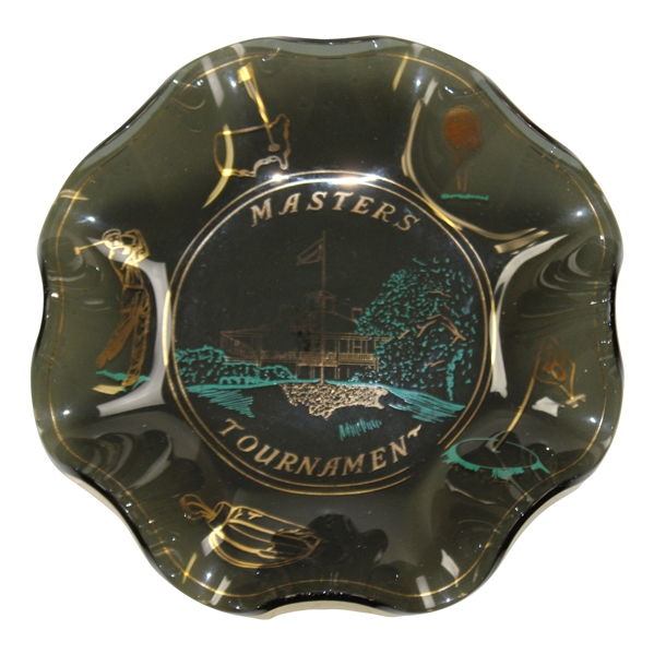 Classic Masters Tournament Glass Dish w/Augusta National GC Clubhouse