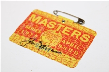Jack Nicklaus Signed 1975 Masters SERIES Badge #24574 JSA ALOA