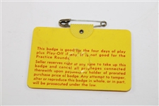 Jack Nicklaus Signed 1975 Masters SERIES Badge #24574 JSA ALOA