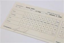 Tiger Woods Signed Match Used 1999 Mercedes Championship Official Final Rd Scorecard JSA ALOA