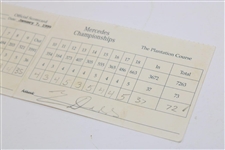 Tiger Woods Signed Match Used 1999 Mercedes Championship Official Final Rd Scorecard JSA ALOA