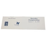 Tiger Woods Signed Match Used 1999 Mercedes Championship Official Final Rd Scorecard JSA ALOA