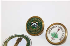 Merion, Inverness, St. Andrews Old Course & Torrey Pines Ball Markers - Four (4)