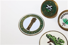 Merion, Inverness, St. Andrews Old Course & Torrey Pines Ball Markers - Four (4)