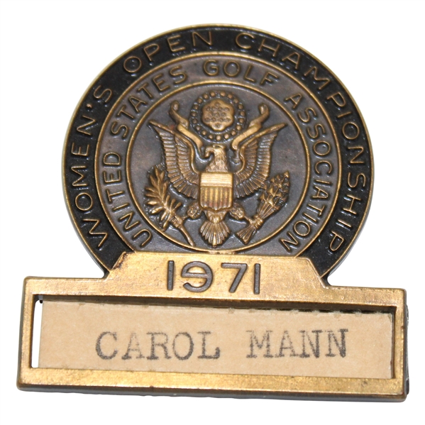 Carol Manns 1971 US Women’s Open Contestant Badge - Kahkwa Club