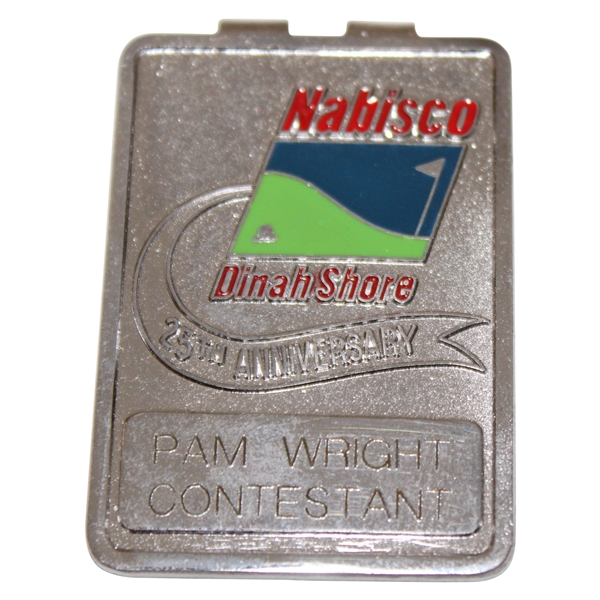 Pam Wright’s 25th Anniversary 1996 Contestant Nabisco Dinah Shore Badge Clip