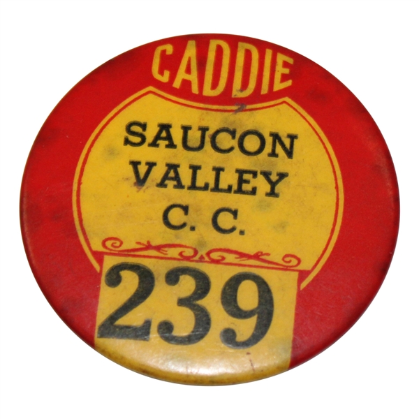 Vintage Saucan Valley Country Club Caddie Badge #239