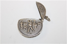Sterling Silver Golf Oval Match Safe