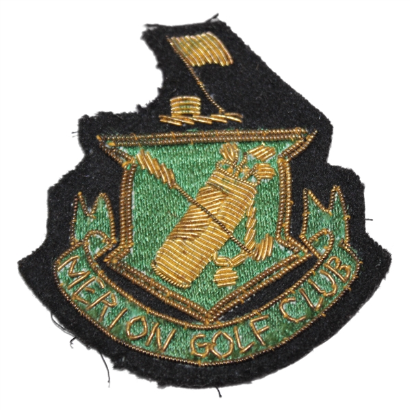 Merion Golf Club Gold Bullion Jacket Crest - “Old Logo” circa 1942-72