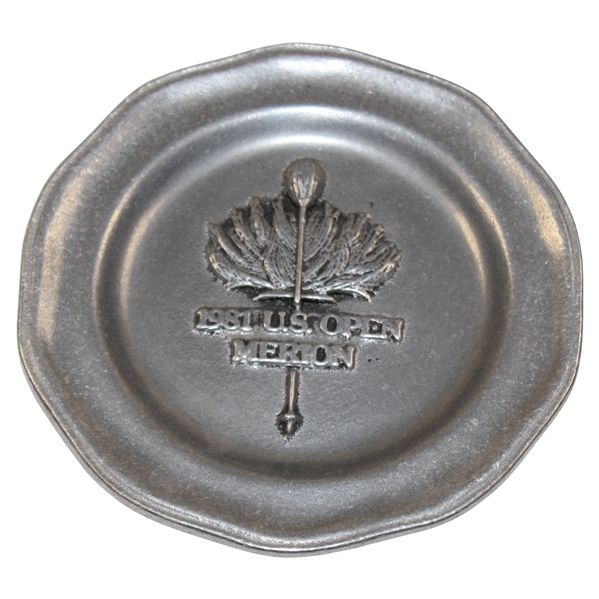 1981 US Open Merion Golf Club Pewter Plate 5.5"