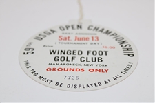 1959 US Open Ticket Final Round June 13 Winged Foot