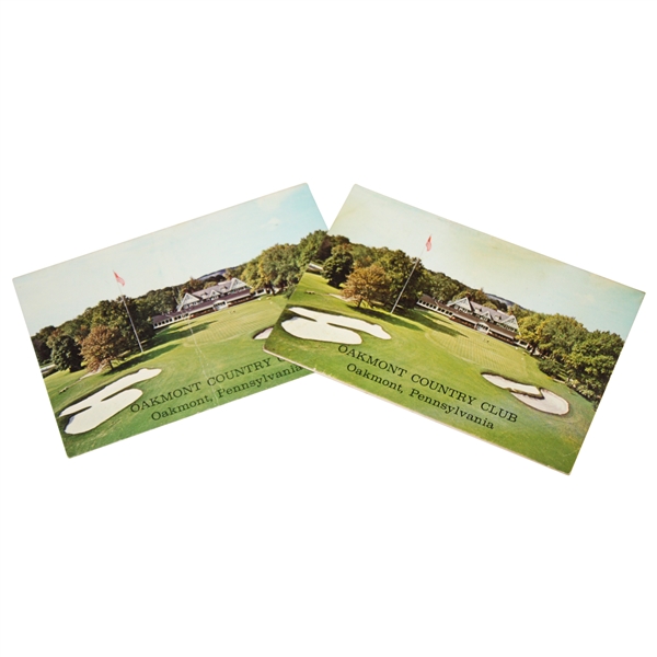 Two (2) 1973 Oakmont Country Club Scorecards