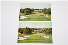 Two (2) 1973 Oakmont Country Club Scorecards