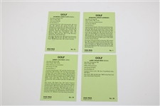 (4) Masters Champions Floyd, Lyle, Langer & Mize Signed Golf Cards w/ JSA ALOA