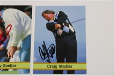 (4) Masters Champions Woosnam, Fuzzy, Stadler & Crenshaw Signed Golf Cards w/ JSA ALOA