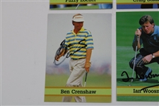 (4) Masters Champions Woosnam, Fuzzy, Stadler & Crenshaw Signed Golf Cards w/ JSA ALOA