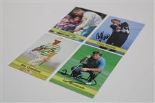(4) Masters Champions Woosnam, Fuzzy, Stadler & Crenshaw Signed Golf Cards w/ JSA ALOA