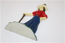 Cast Iron Lady Golfer Door Stop