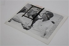 1962 U.S. Open Jack Nicklaus Arnold Palmer Wire Photograph at Oakmont C.C