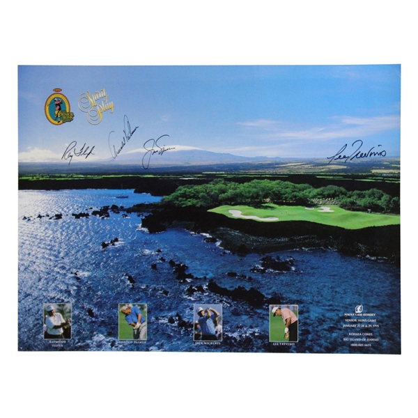 Palmer, Nicklaus, Floyd & Trevino Signed 1995 Skins Game Poster JSA ALOA