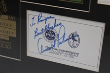 Big Three & Lee Signed PGA Senior Championship Poster Scorecard Presentation JSA ALOA