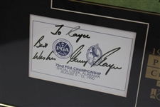 Big Three & Lee Signed PGA Senior Championship Poster Scorecard Presentation JSA ALOA