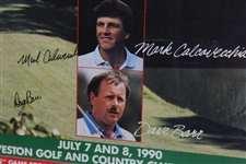 Palmer, Floyd, Calcavecchia & Barr Signed Million Dollar Cadillac Golf Classic Poster JSA ALOA