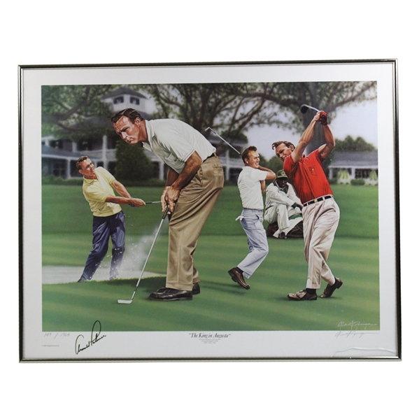 Arnold Palmer Signed Ltd Ed The King in Augusta Print by Alan Zuniga #149/1964 JSA ALOA