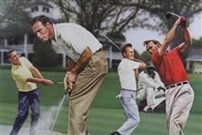 Arnold Palmer Signed Ltd Ed 'The King in Augusta' Print by Alan Zuniga #149/1964 JSA ALOA