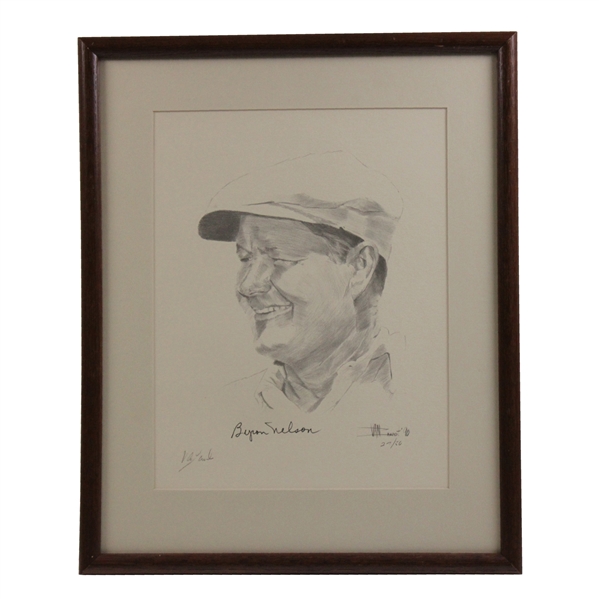 Byron Nelson Signed Ltd Ed William Van Zandt Print - Framed JSA ALOA
