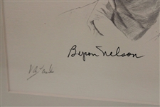 Byron Nelson Signed Ltd Ed William Van Zandt Print - Framed JSA ALOA