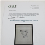Byron Nelson Signed Ltd Ed William Van Zandt Print - Framed JSA ALOA