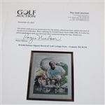 Arnold Palmer Signed World Of Golf Collage Print - Framed JSA ALOA