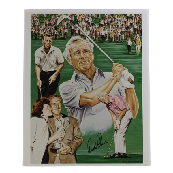Arnold Palmer Signed Through The Years w/Winnie Print by Artist Gary Greenshields JSA ALOA