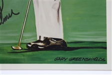 Arnold Palmer Signed 'Through The Years' w/Winnie Print by Artist Gary Greenshields JSA ALOA