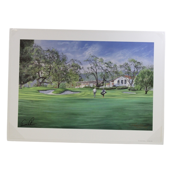 Arnold Palmer Signed Jim Fitzpatrick Arnie w/Caddie Royce Nielson at Golf Course  Artist Proof JSA ALOA