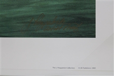 Arnold Palmer Signed Jim Fitzpatrick 'Arnie w/Caddie Royce Nielson at Golf Course ' Artist Proof JSA ALOA