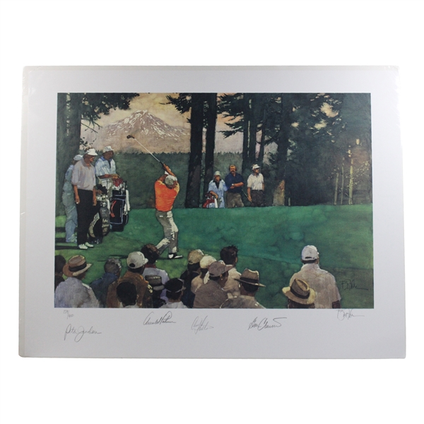Palmer, Jacobsen, Strange & Crenshaw Signed Ltd Ed Teeing Off Print #159/400 JSA ALOA