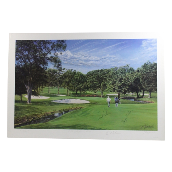 Arnold Palmer (x2) & Royce Nielsen Signed No.12 Southern Hills Fitzpatrick Players Proof #34/35 JSA ALOA