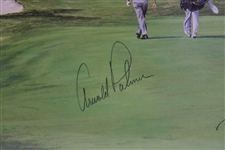 Arnold Palmer (x2) & Royce Nielsen Signed No.12 Southern Hills Fitzpatrick Player's Proof #34/35 JSA ALOA